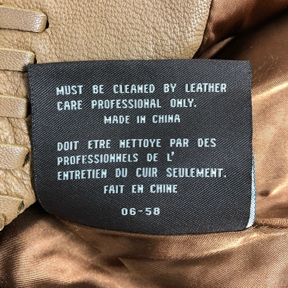 Marc New York Tan Lace Wrapped Leather Jacket XL - Picture 4 of 8